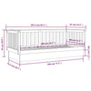 Dagseng honningbrun 80x200 cm heltre furu
