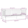 Dagseng honningbrun 75x190 cm heltre furu