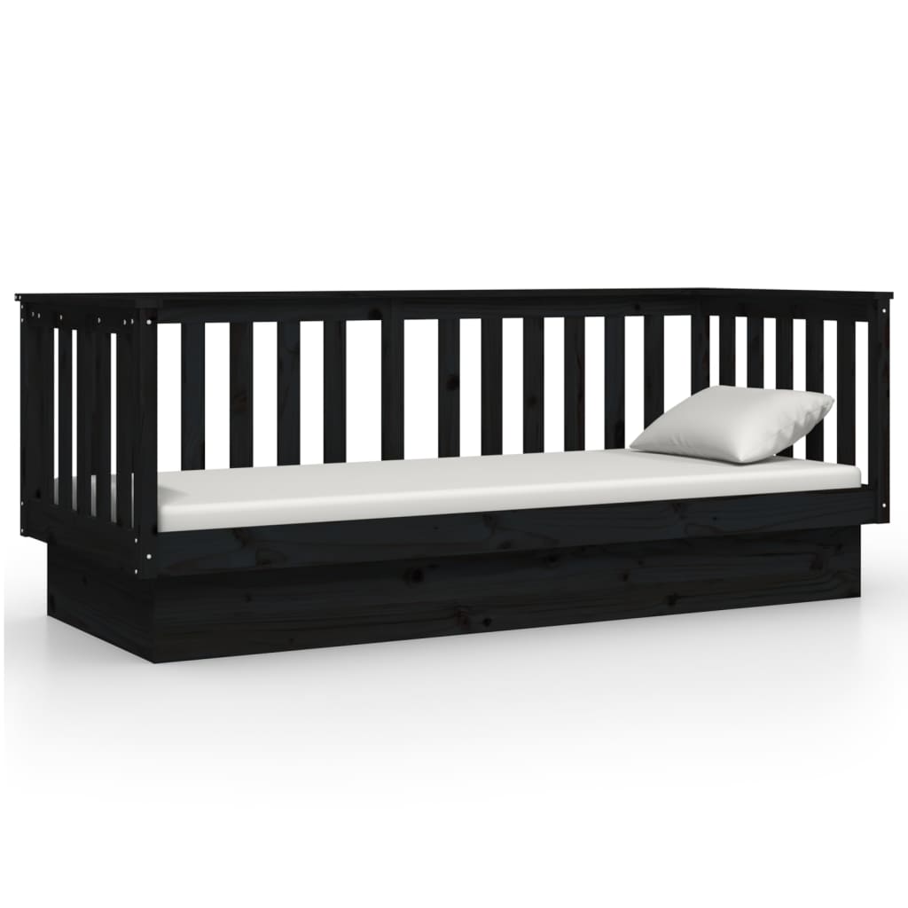 Dagseng svart 75x190 cm heltre furu