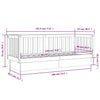 Dagseng svart 90x190 cm heltre furu