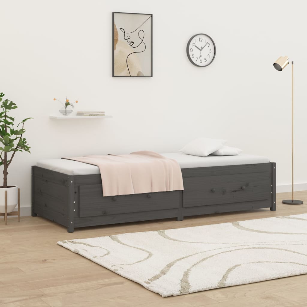 Dagseng grå 90x200 cm heltre furu
