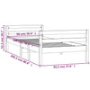 Sengeramme uten madrass 90x200 cm heltre furu