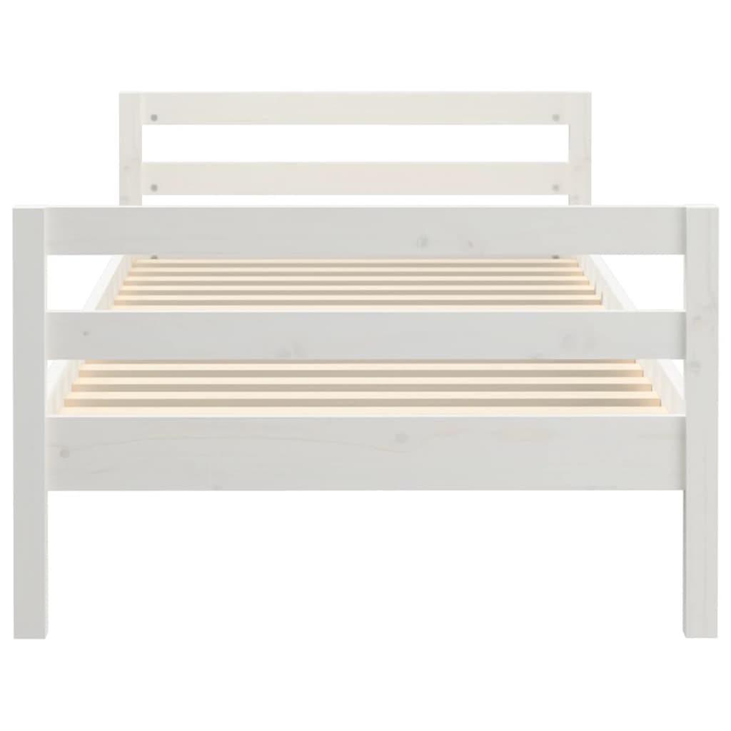 Sengeramme uten madrass hvit 90x190 cm heltre furu