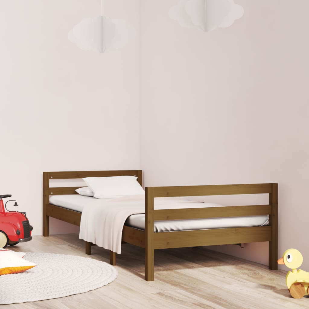 Sengeramme honningbrun 75x190 cm heltre furu