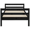 Sengeramme svart 75x190 cm heltre furu