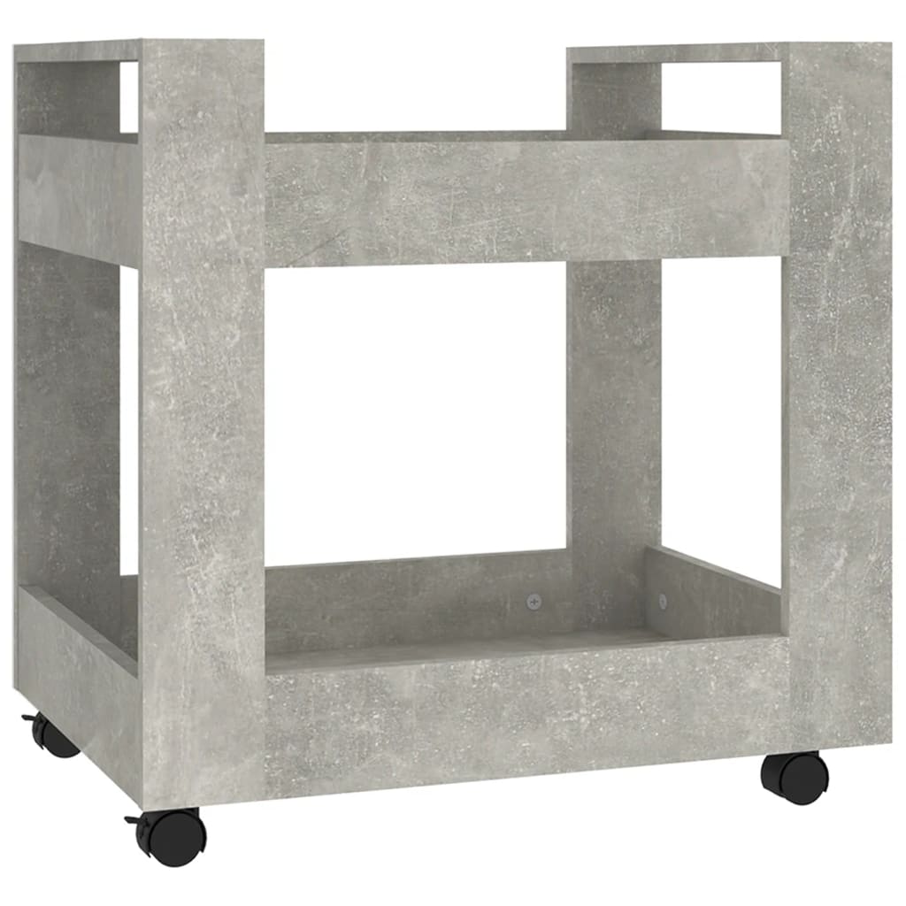 Tralle til skrivebord betonggrå 60x45x60 cm konstruert tre