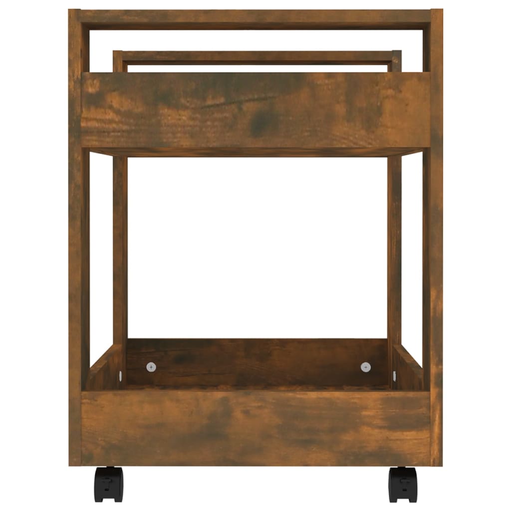 Tralle til skrivebord røkt eik 60x45x60 cm konstruert tre