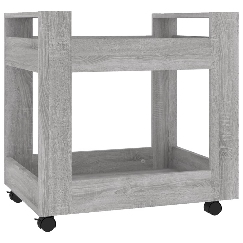 Tralle til skrivebord grå eik 60x45x60 cm konstruert tre