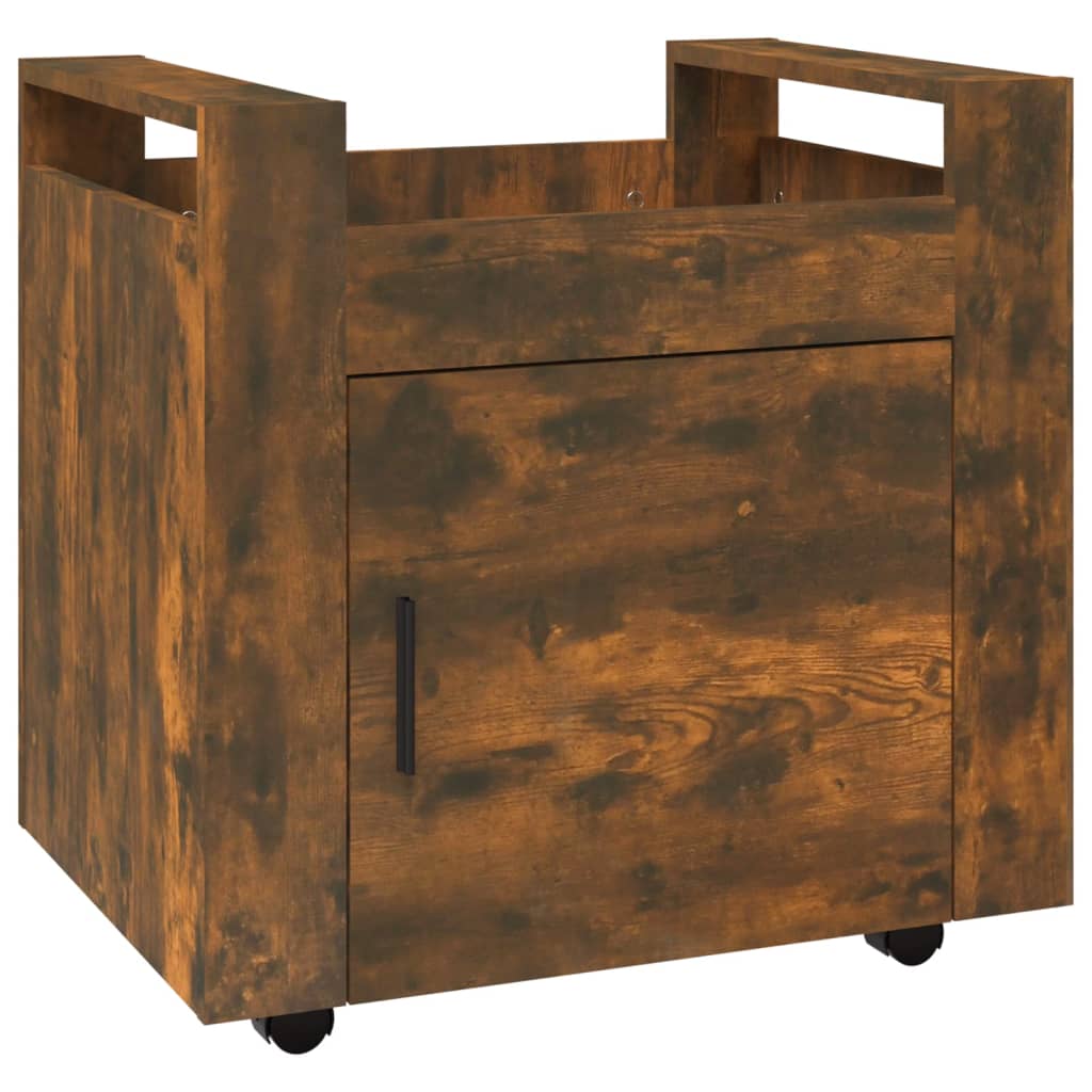 Tralle til skrivebord røkt eik 60x45x60 cm konstruert tre