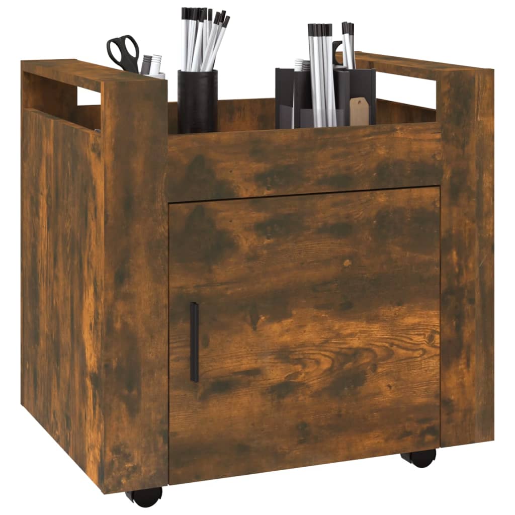 Tralle til skrivebord røkt eik 60x45x60 cm konstruert tre