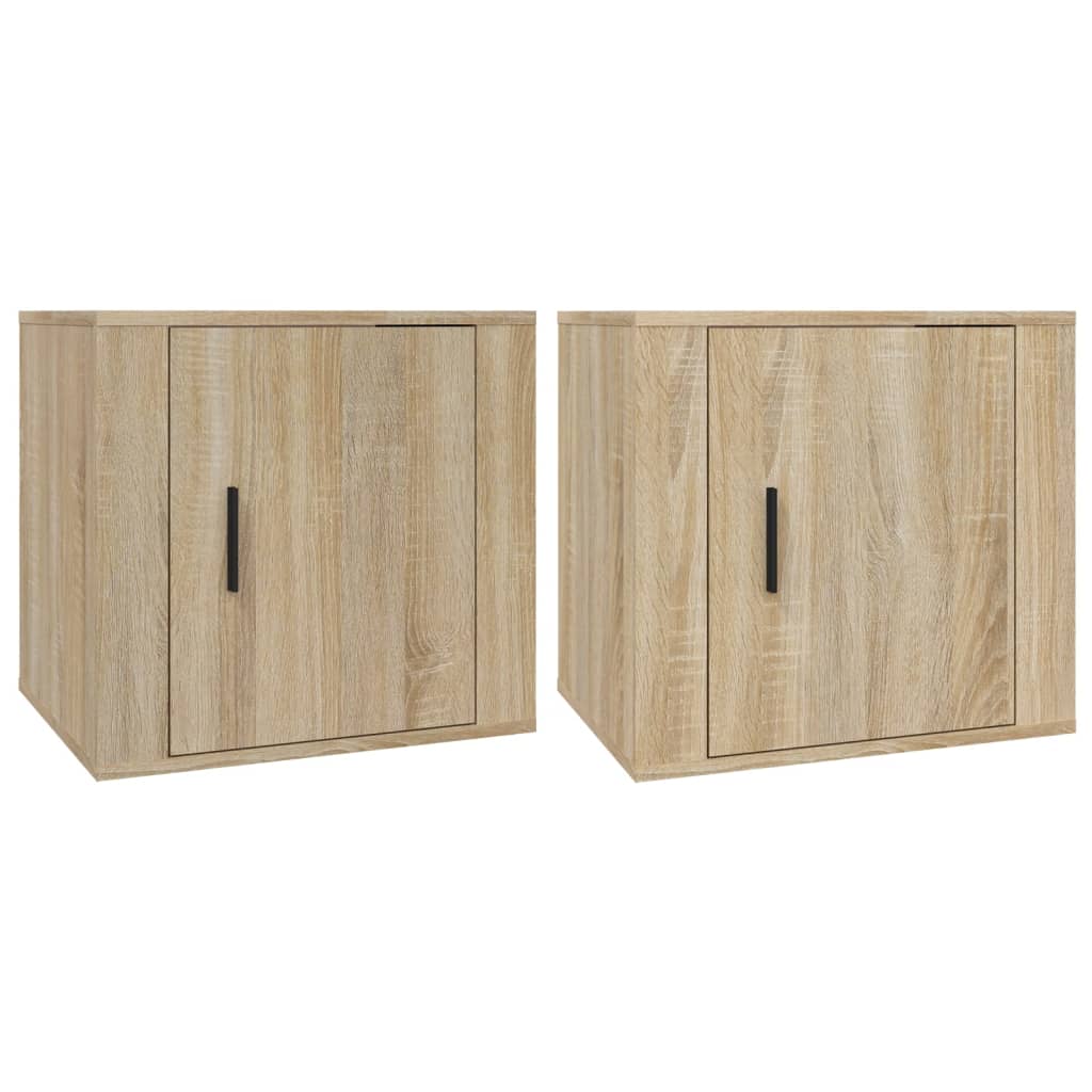 Nattbord 2 stk sonoma eik 50x39x47 cm