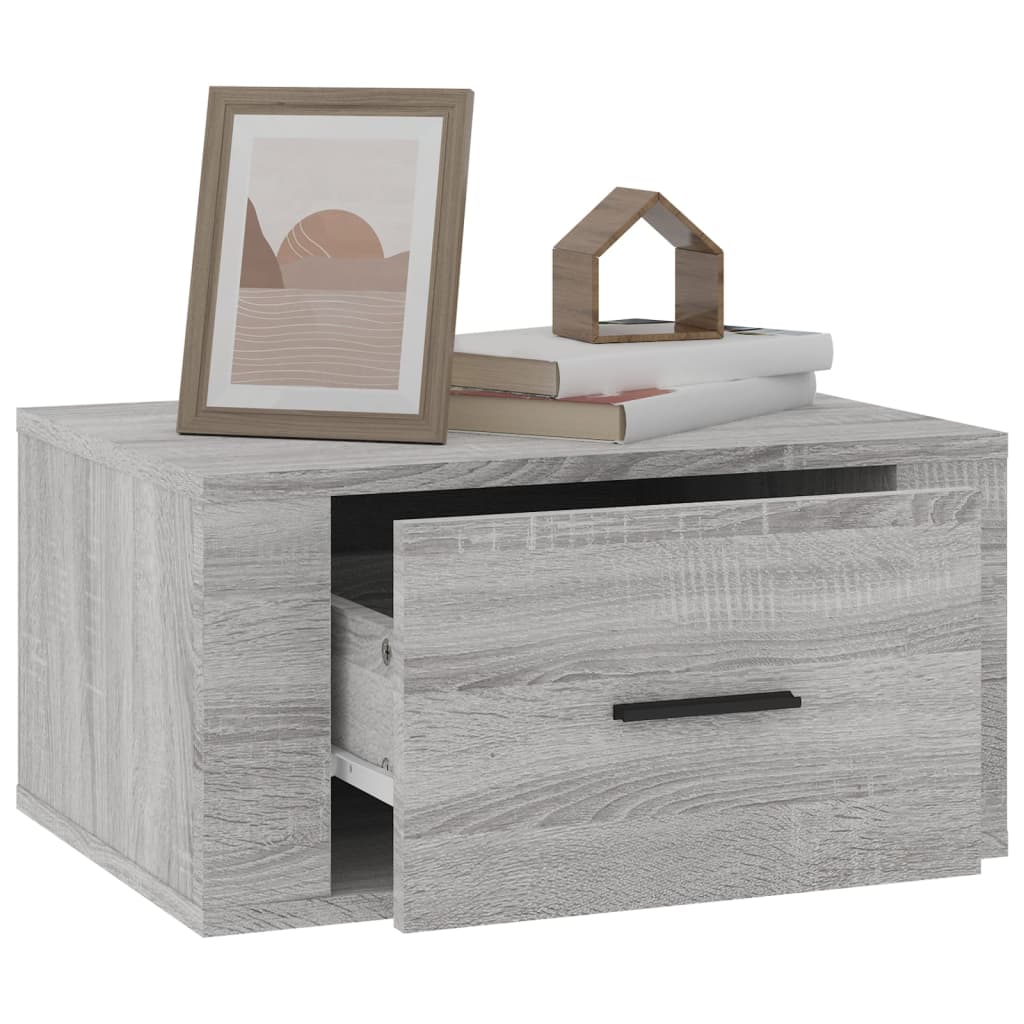 Veggmontert nattbord sonoma oak 50x36x25 cm