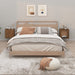 Veggmonterte nattbord 2 stk brun eik 50x30x47 cm