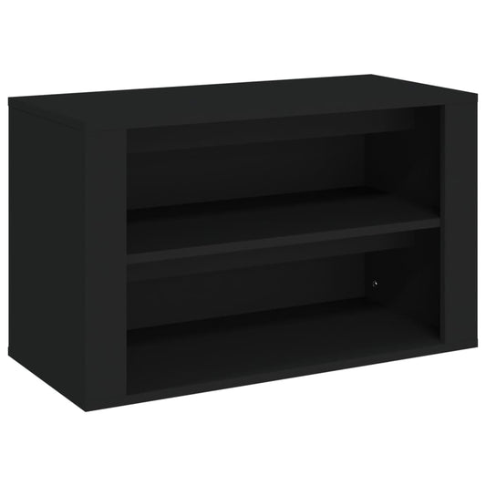 Skohylle svart 75x35x45 cm konstruert tre
