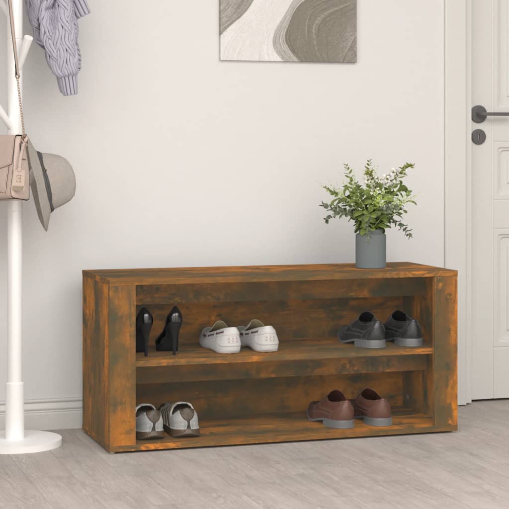 Skohylle røkt eik 100x35x45 cm konstruert tre