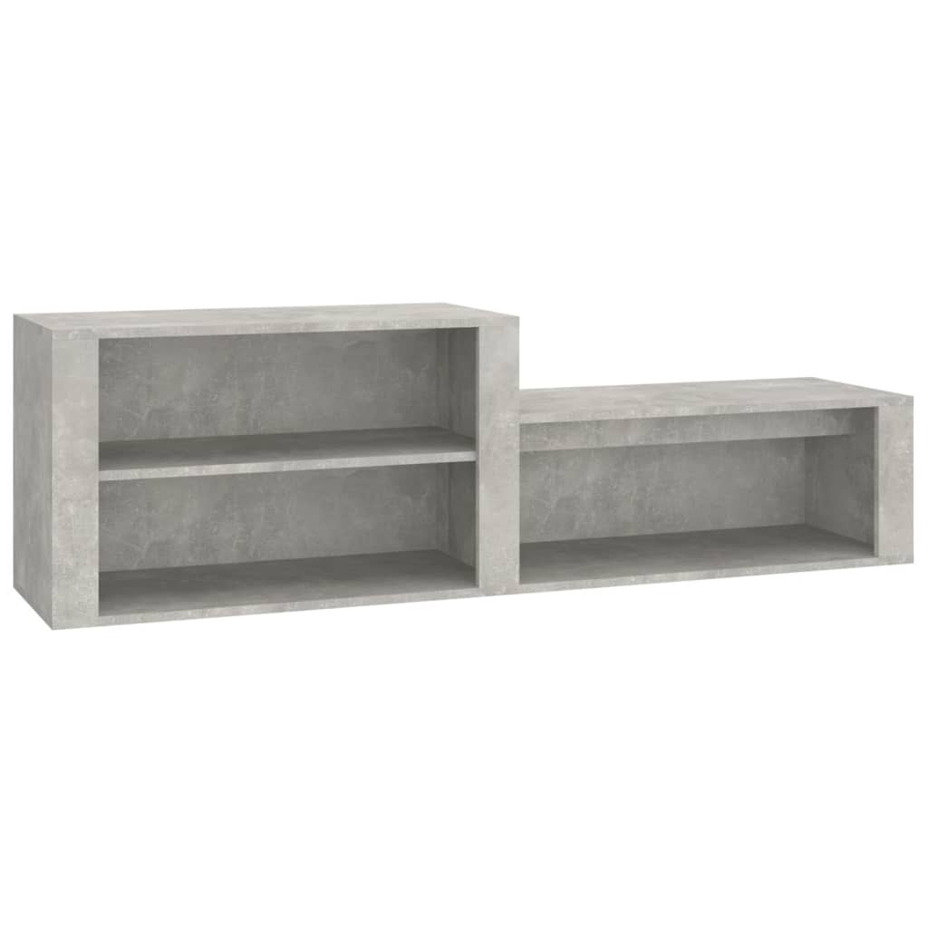 Skoskap betonggrå 150x35x45 cm konstruert tre