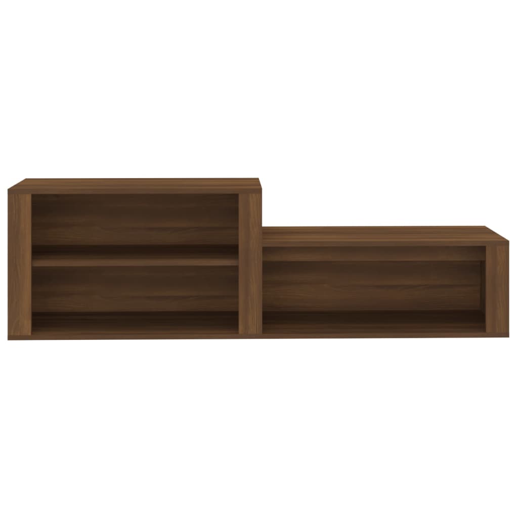 Skoskap brun eik 150x35x45 cm konstruert tre