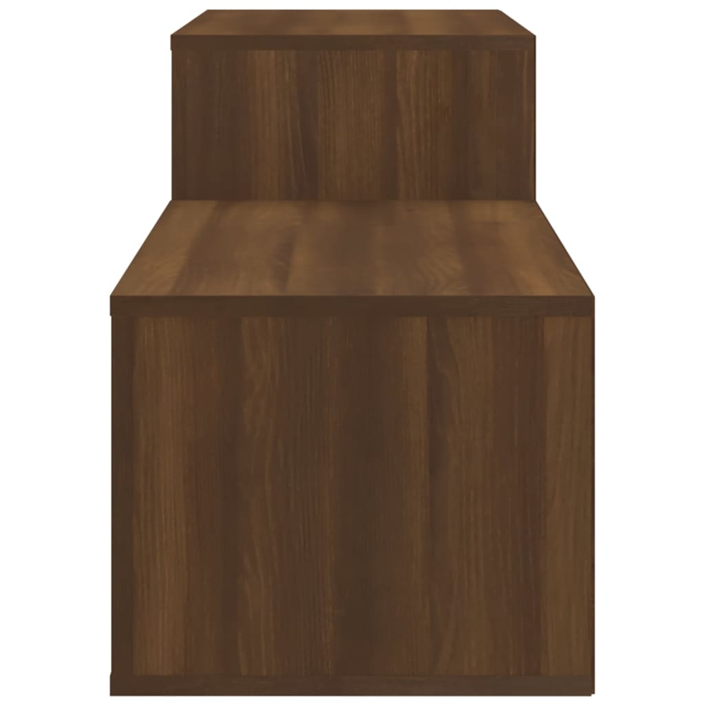 Skoskap brun eik 150x35x45 cm konstruert tre