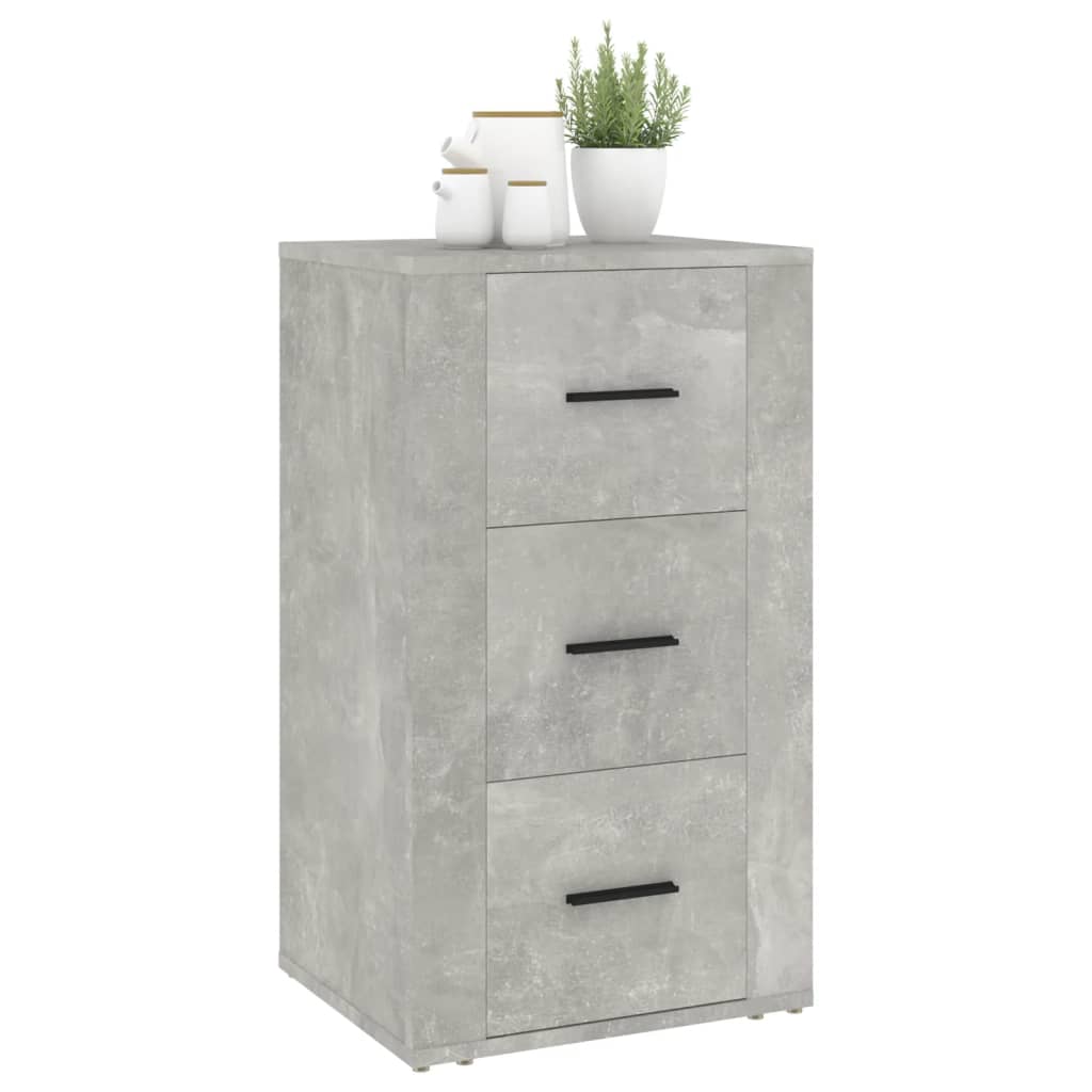 Skjenk betonggrå 40x33x70 cm konstruert tre