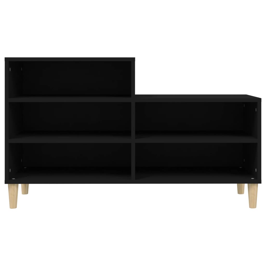 Skoskap svart 102x36x60 cm konstruert tre