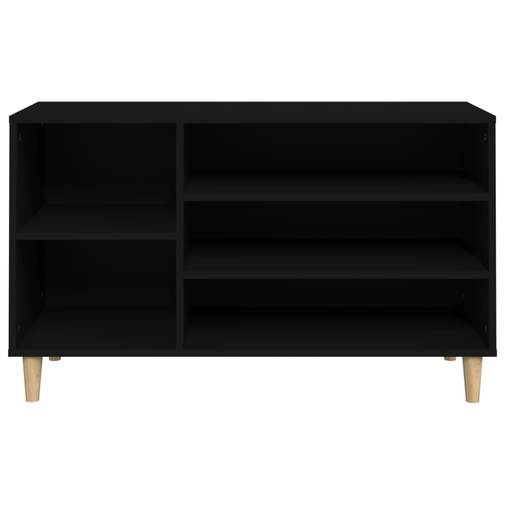 Skoskap svart 102x36x60 cm konstruert tre