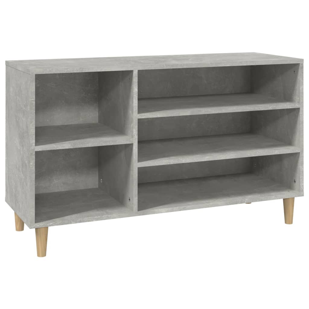 Skoskap betonggrå 102x36x60 cm konstruert tre