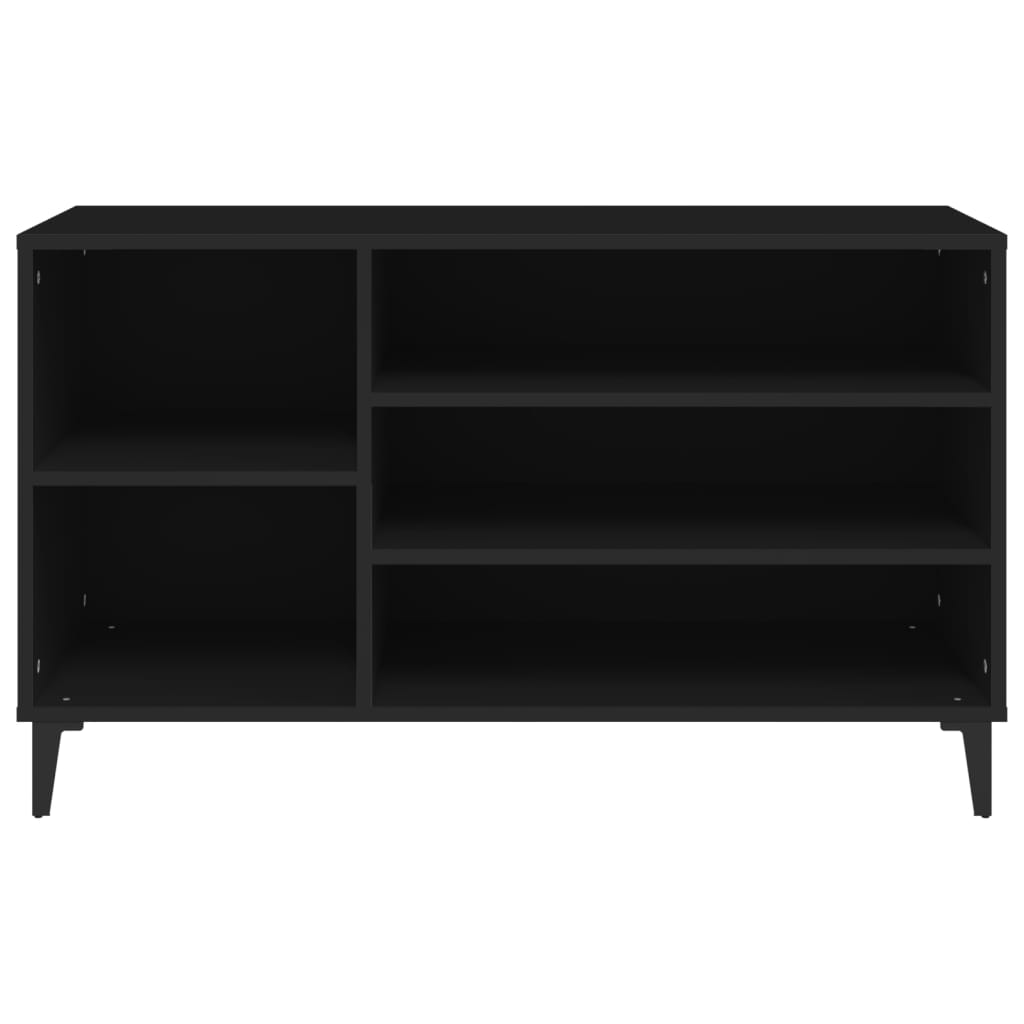 Skoskap svart 102x36x60 cm konstruert tre