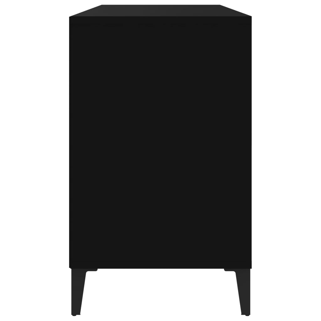 Skoskap svart 102x36x60 cm konstruert tre