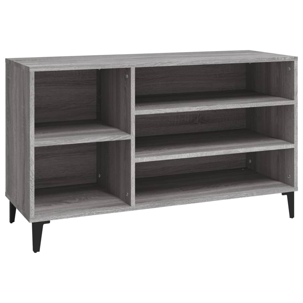 Skoskap grå sonoma 102x36x60 cm konstruert tre