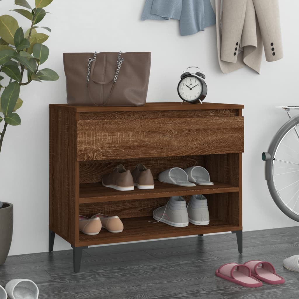 Skoskap røkt eik 70x36x60 cm konstruert tre