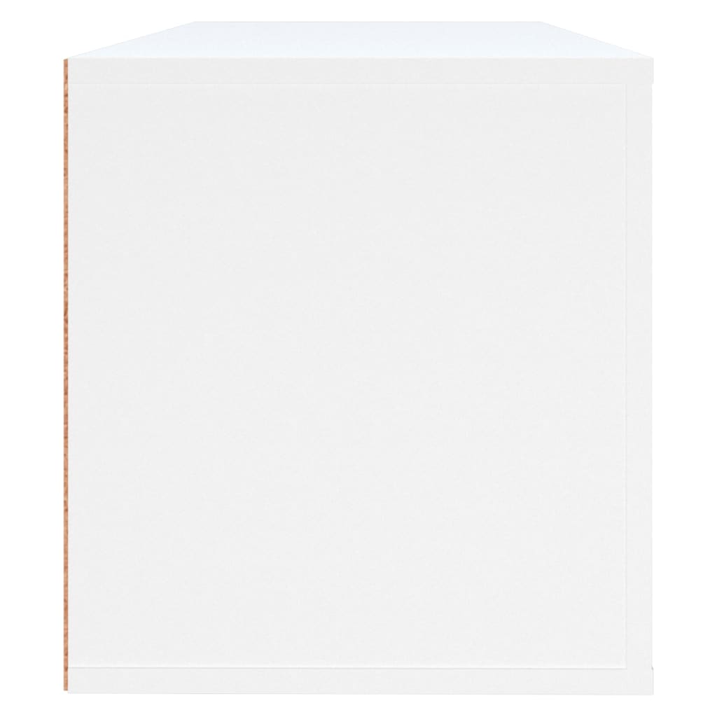 Veggmontert skoskap hvit 100x35x38 cm konstruert tre