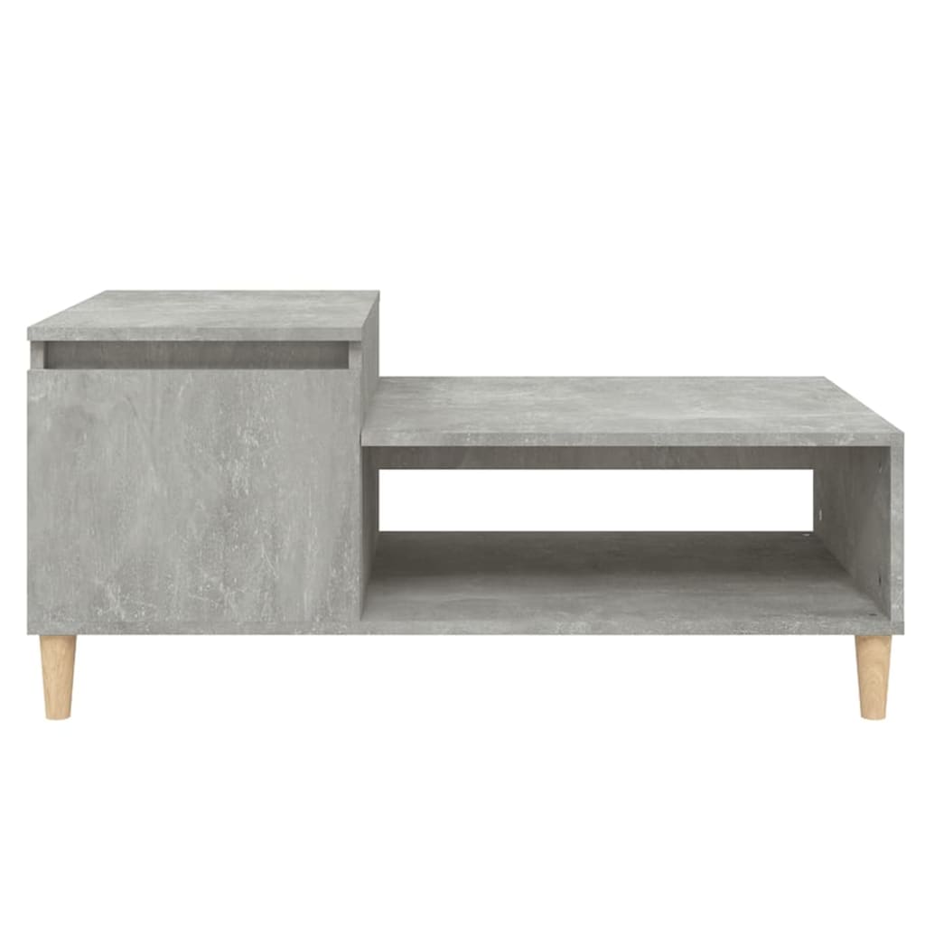 Salongbord betonggrå 100x50x45 cm konstruert tre