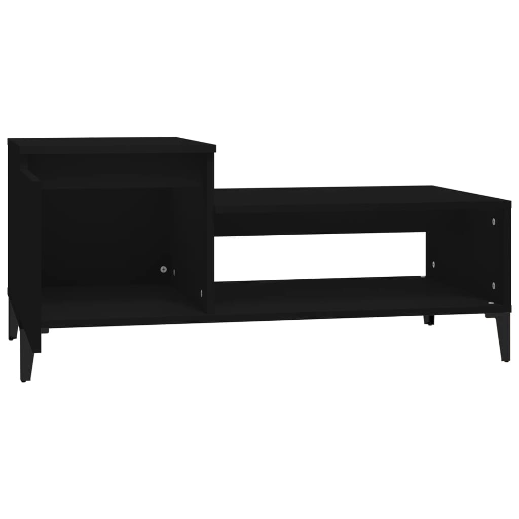 Salongbord svart 100x50x45 cm konstruert tre