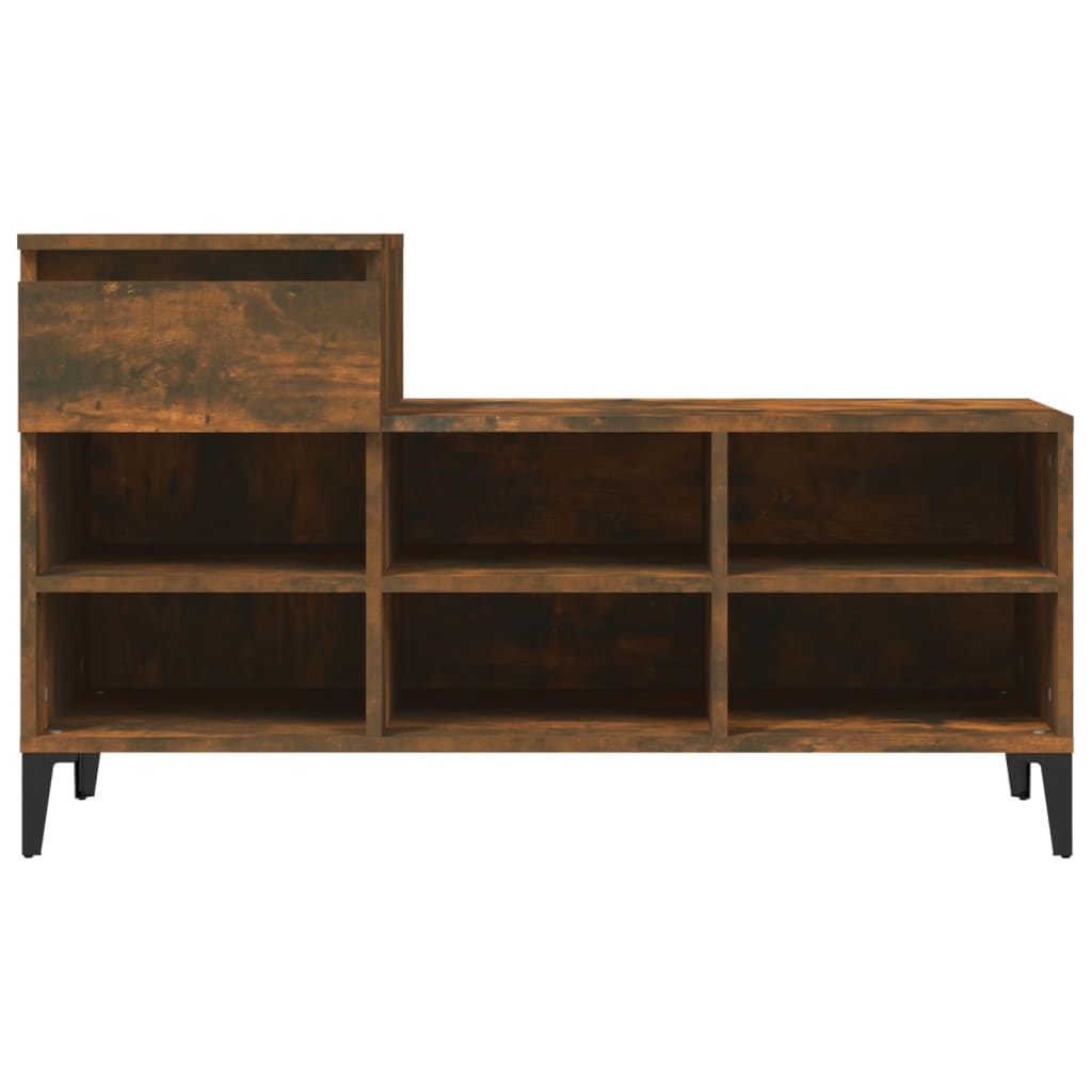Skoskap røkt eik 102x36x60 cm konstruert tre