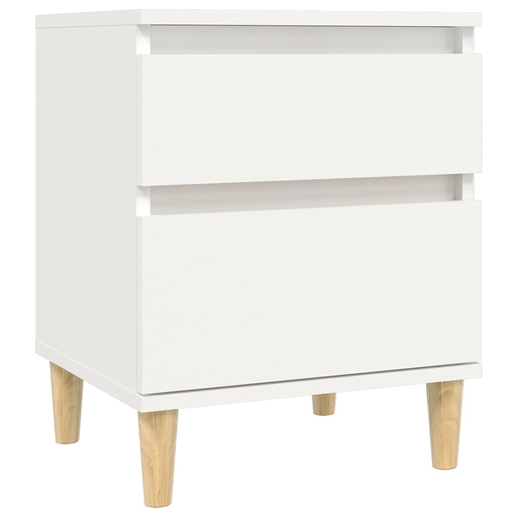 Nattbord 2 stk hvit 40x35x50