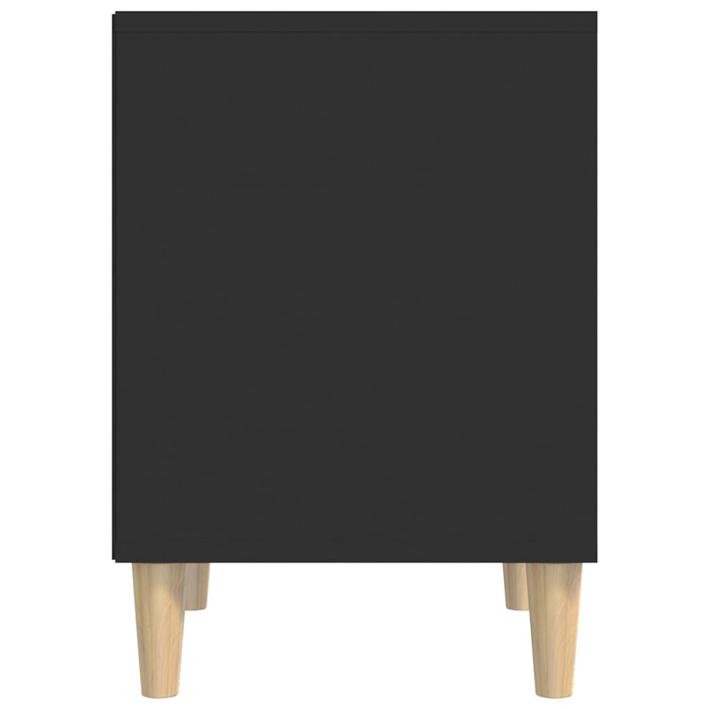 Nattbord svart 40x35x50 cm konstruert tre