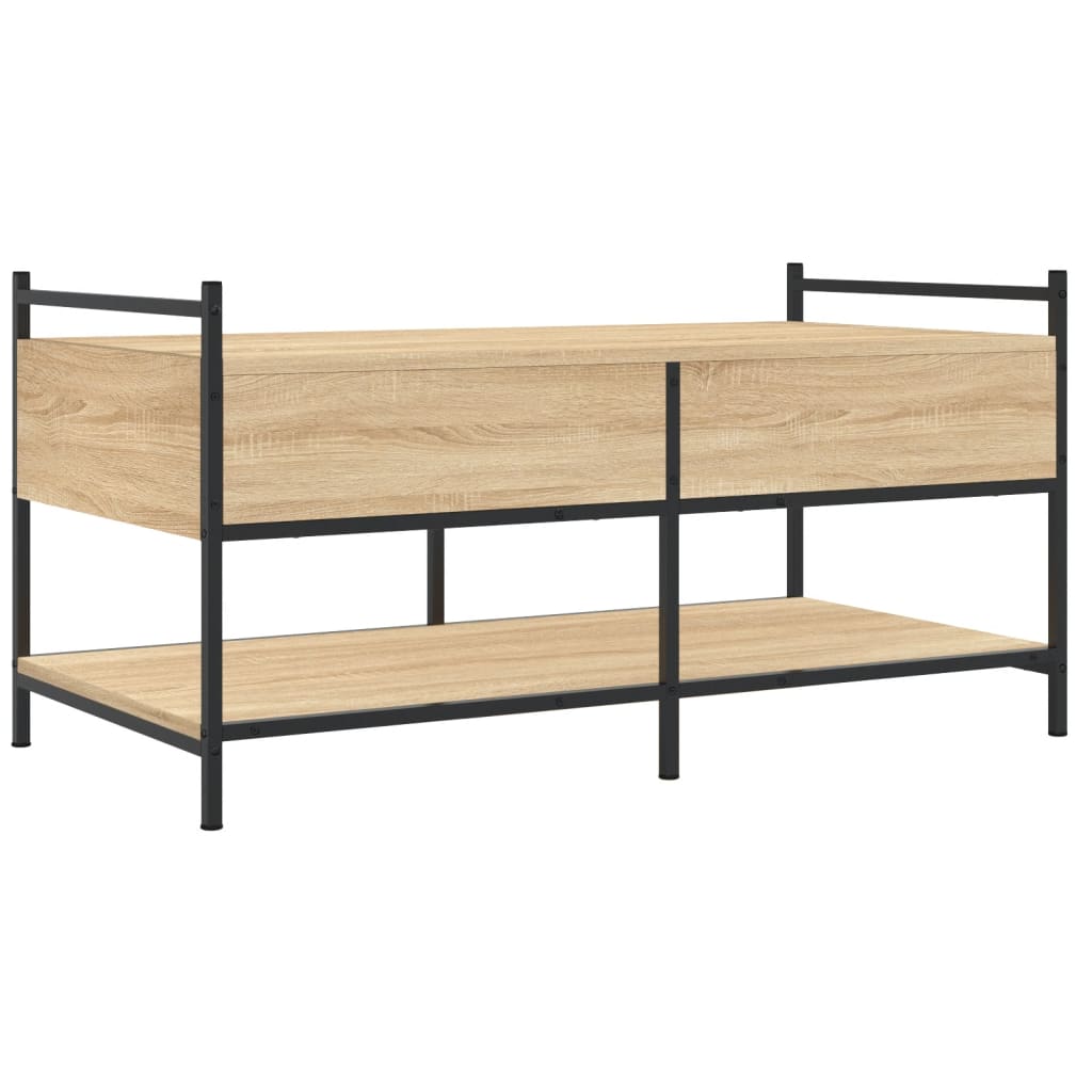 Salongbord sonoma eik 99x50x50 cm konstruert tre