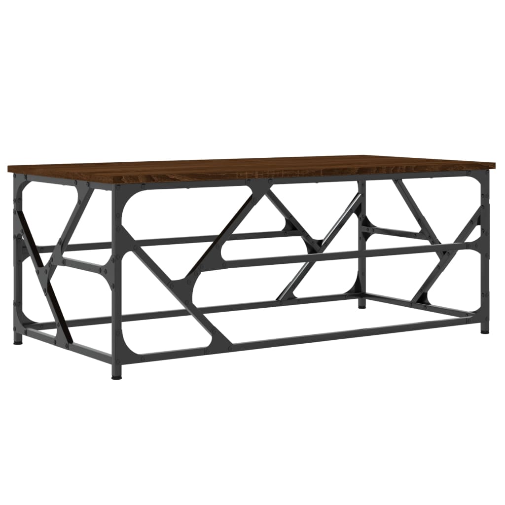 Salongbord brun eik 100x50x40 cm konstruert tre