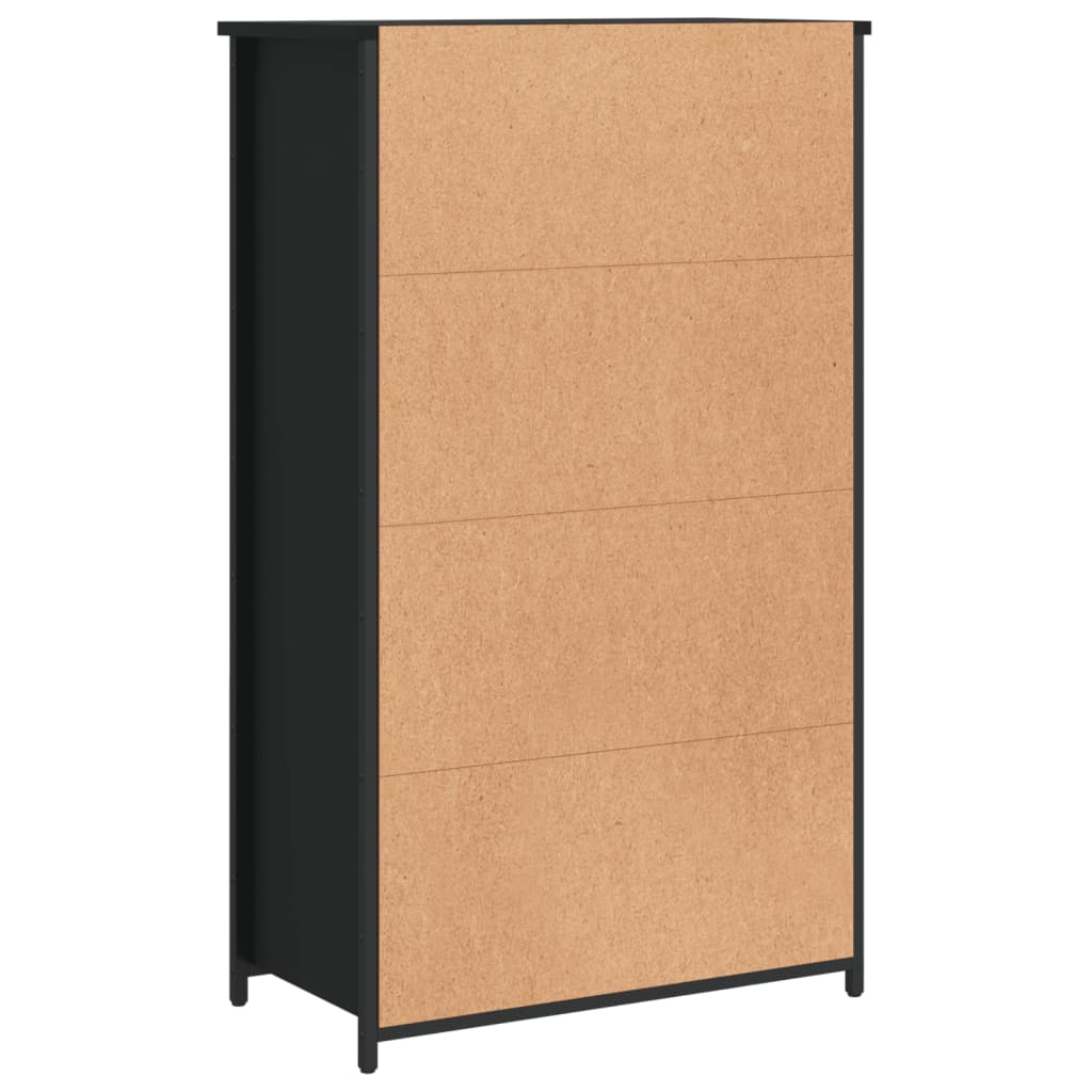 Highboard svart 62x32x103,5 cm konstruert tre