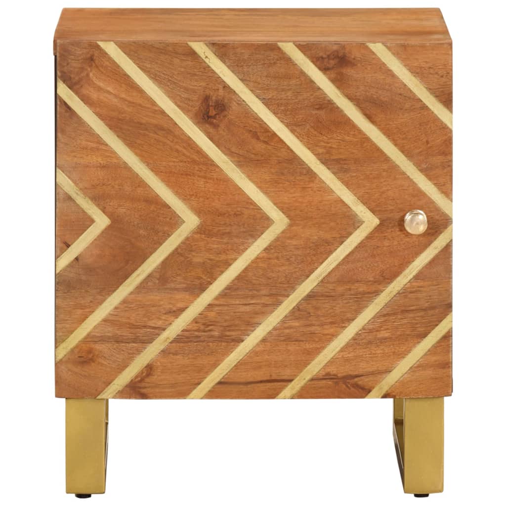 Nattbord brun og svart heltre mango