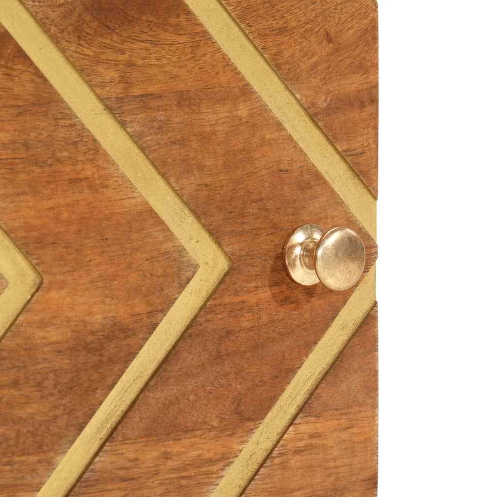 Nattbord brun og svart heltre mango