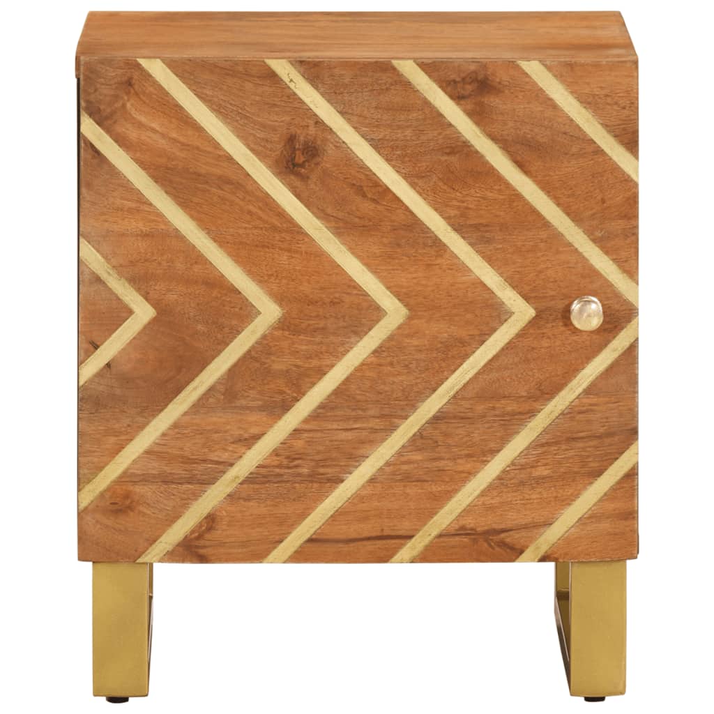 Nattbord 2 stk brun og svart heltre mango