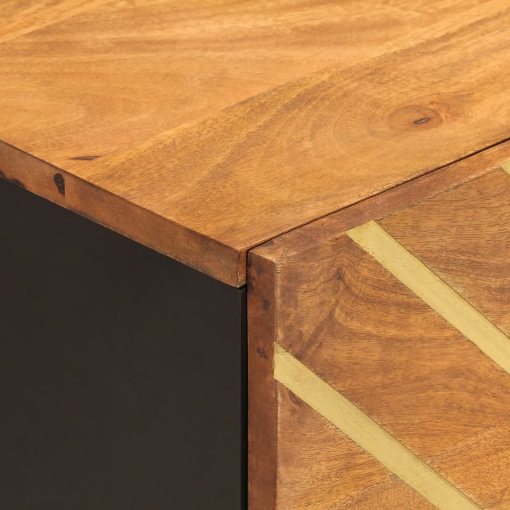 Nattbord 2 stk brun og svart heltre mango