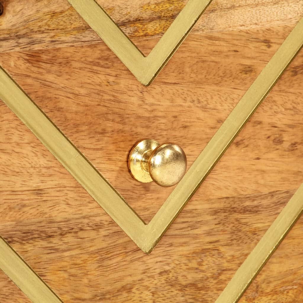 Nattbord 2 stk brun og svart heltre mango