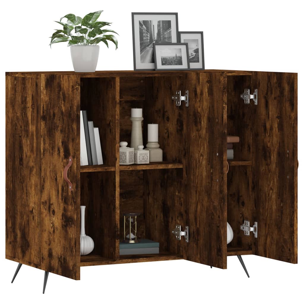 Skjenk røkt eik 90x34x80 cm konstruert tre