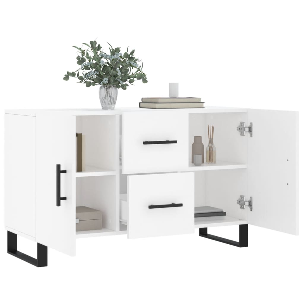 Skjenk hvit 100x36x60 cm konstruert tre