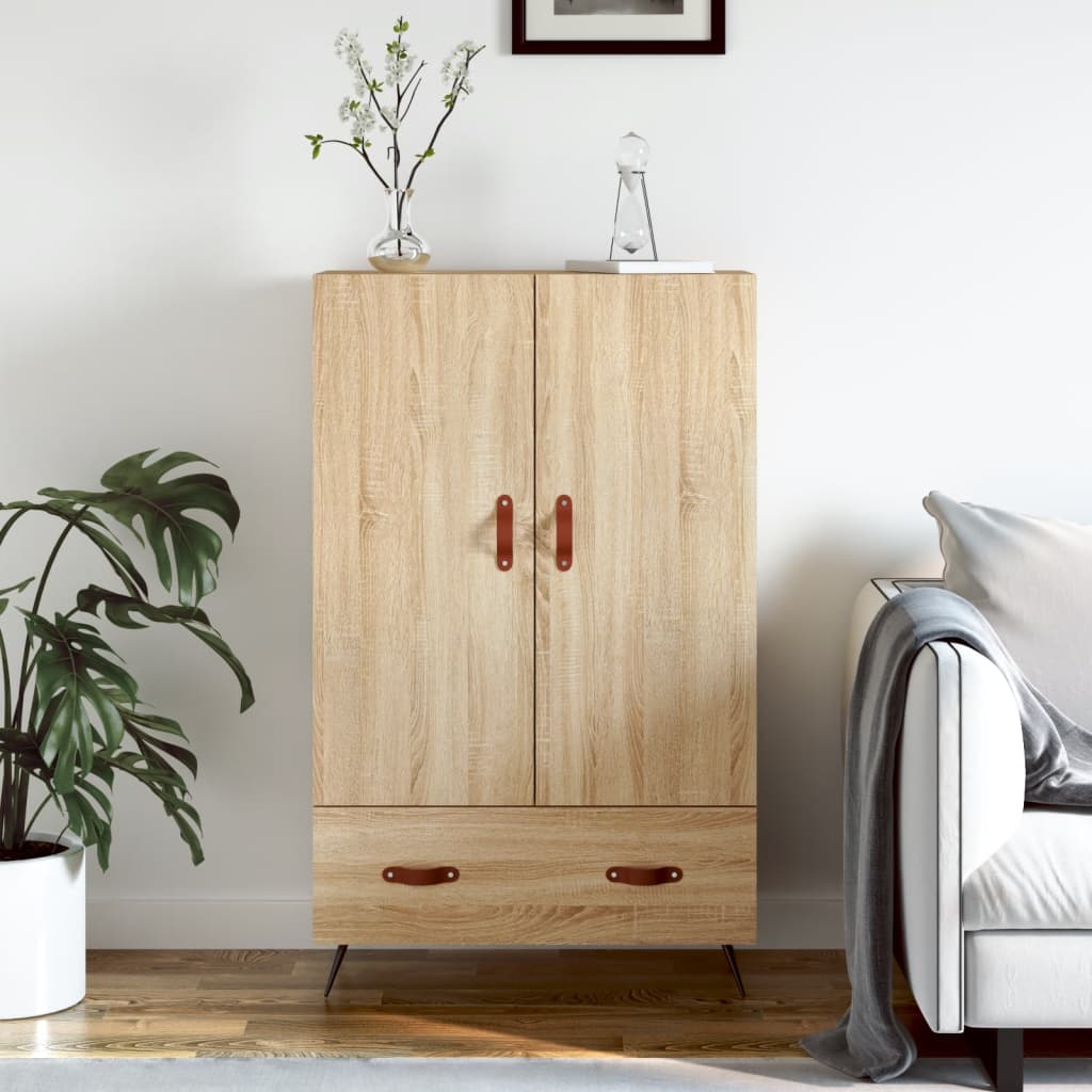 Highboard sonoma eik 69,5x31x115 cm konstruert tre