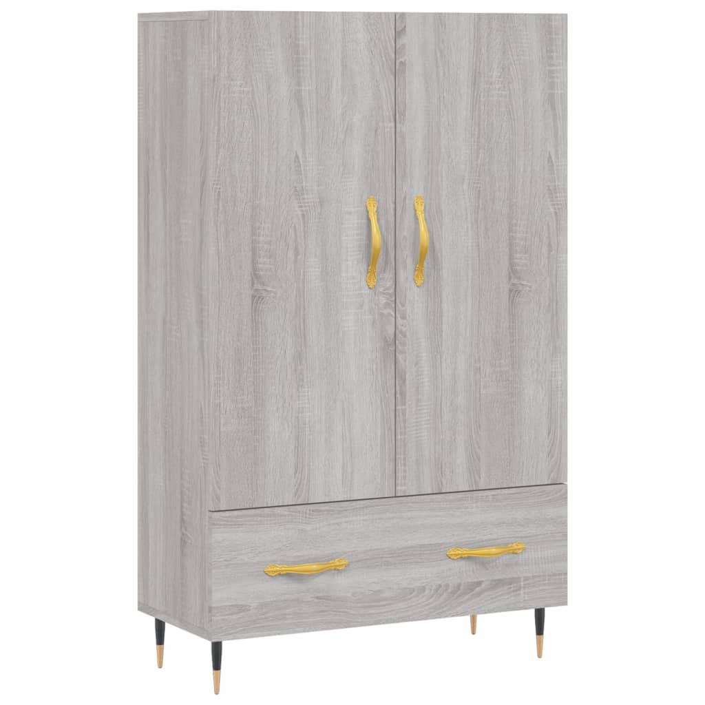 Highboard grå sonoma 69,5x31x115 cm konstruert tre