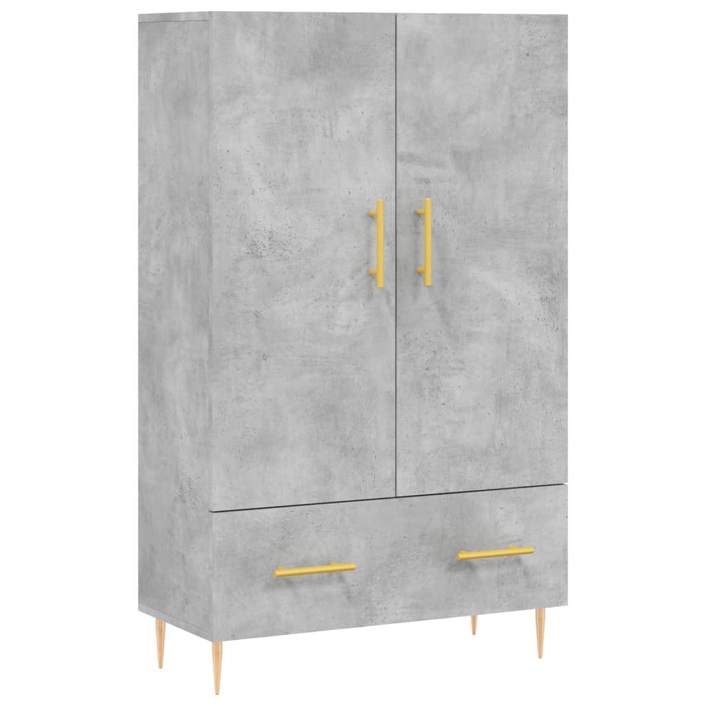 Highboard betonggrå 69,5x31x115 cm konstruert tre