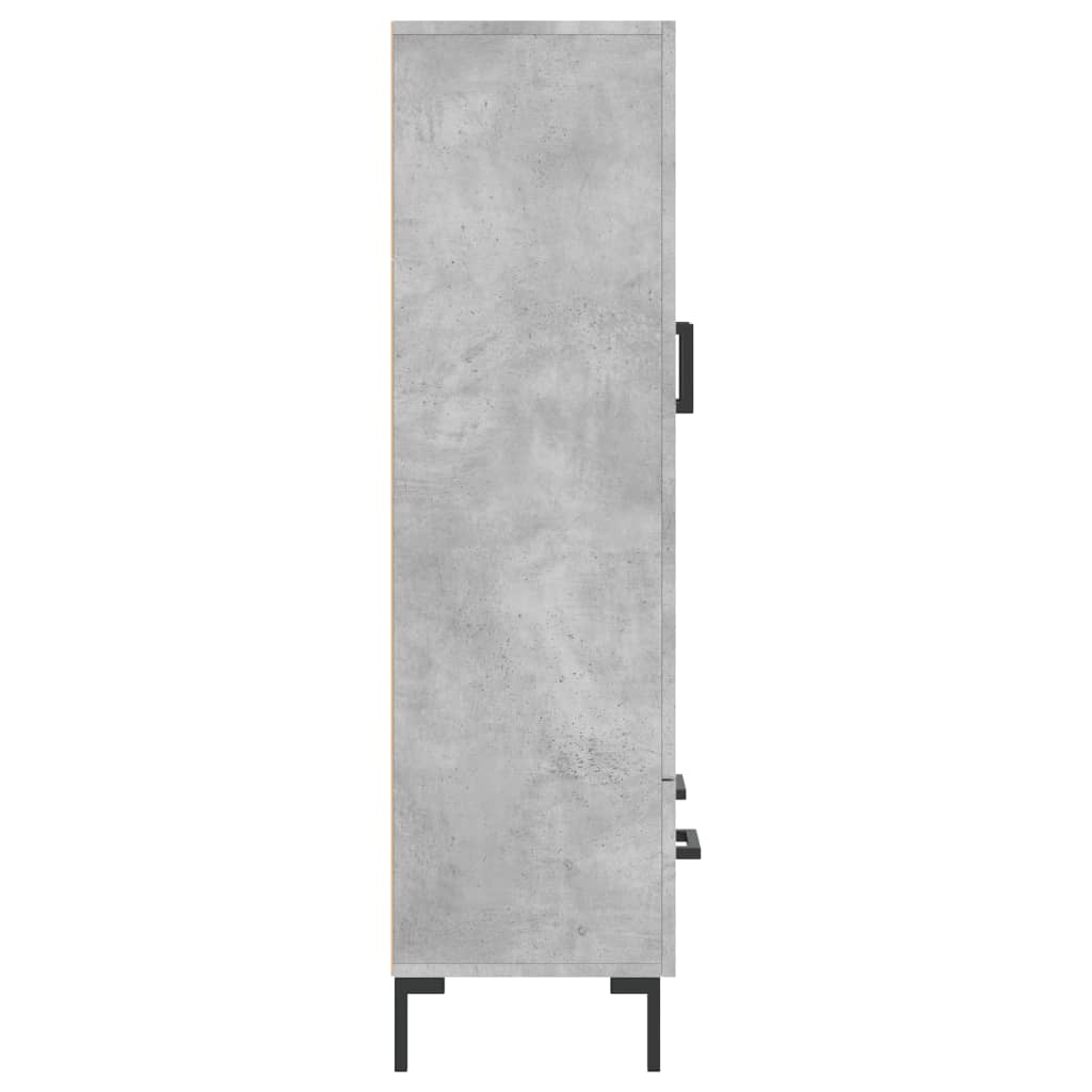 Highboard betonggrå 69,5x31x115 cm konstruert tre